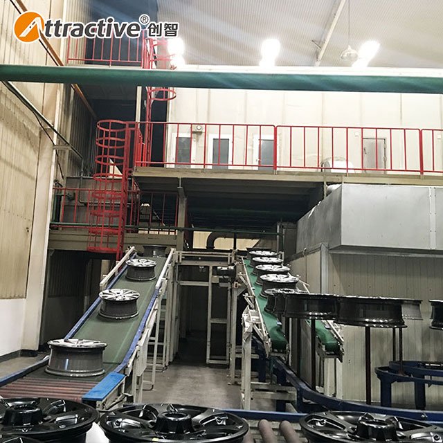 Attractivechina Industrial Powder Coating Oven Booth Powder Coating Spray Paint Line for Automotive Components
