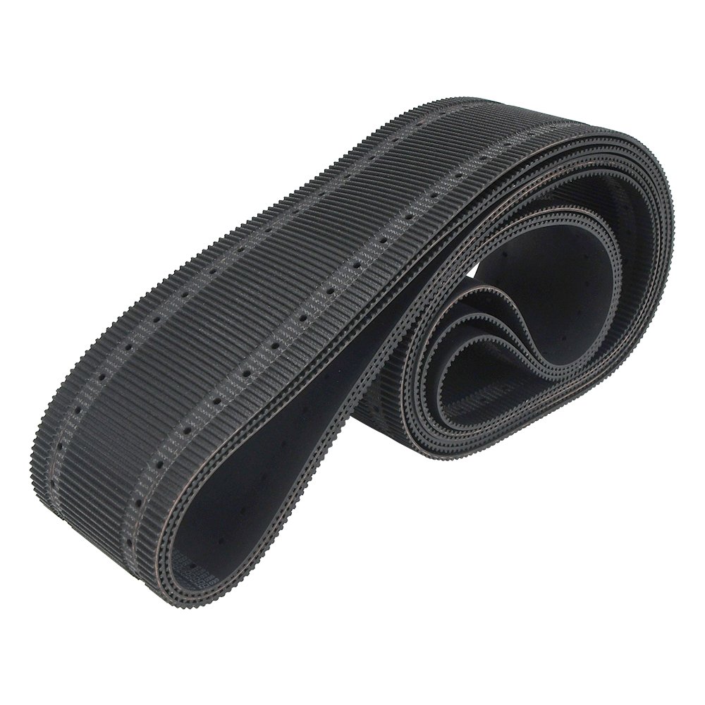 Manufacturers timing belt synchronous belt close loop rubber timing belt punching holes for industrial transmission