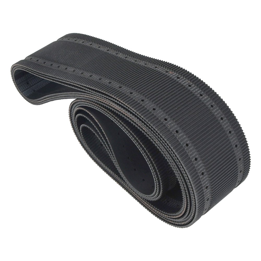 Manufacturers timing belt synchronous belt close loop rubber timing belt punching holes for industrial transmission