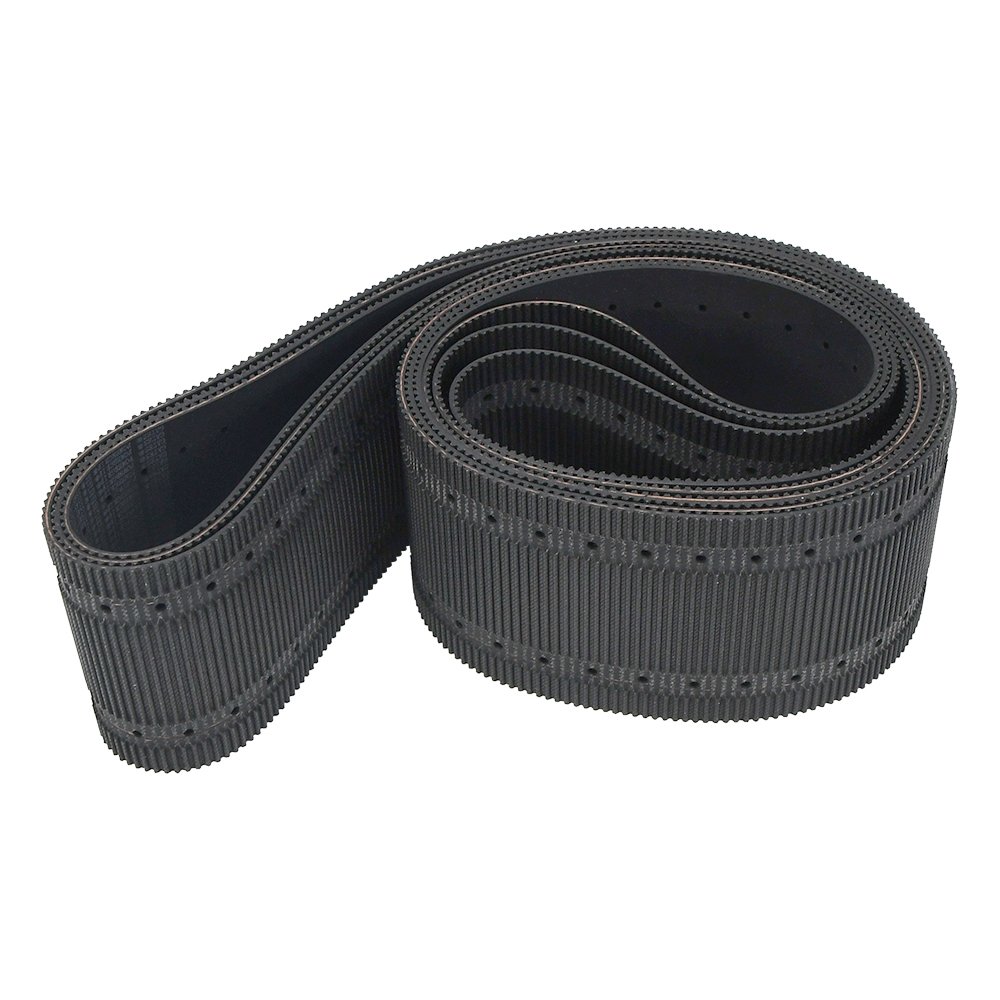 Manufacturers timing belt synchronous belt close loop rubber timing belt punching holes for industrial transmission