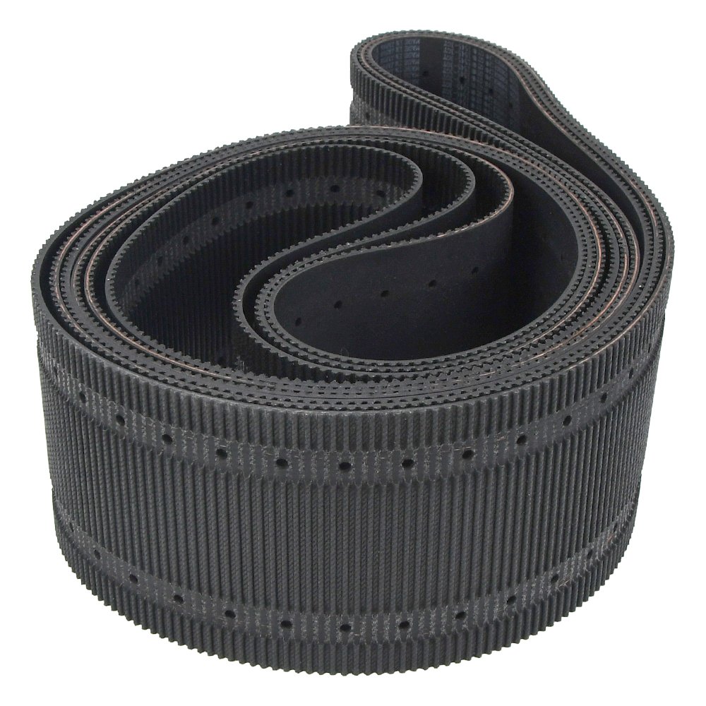 Manufacturers timing belt synchronous belt close loop rubber timing belt punching holes for industrial transmission