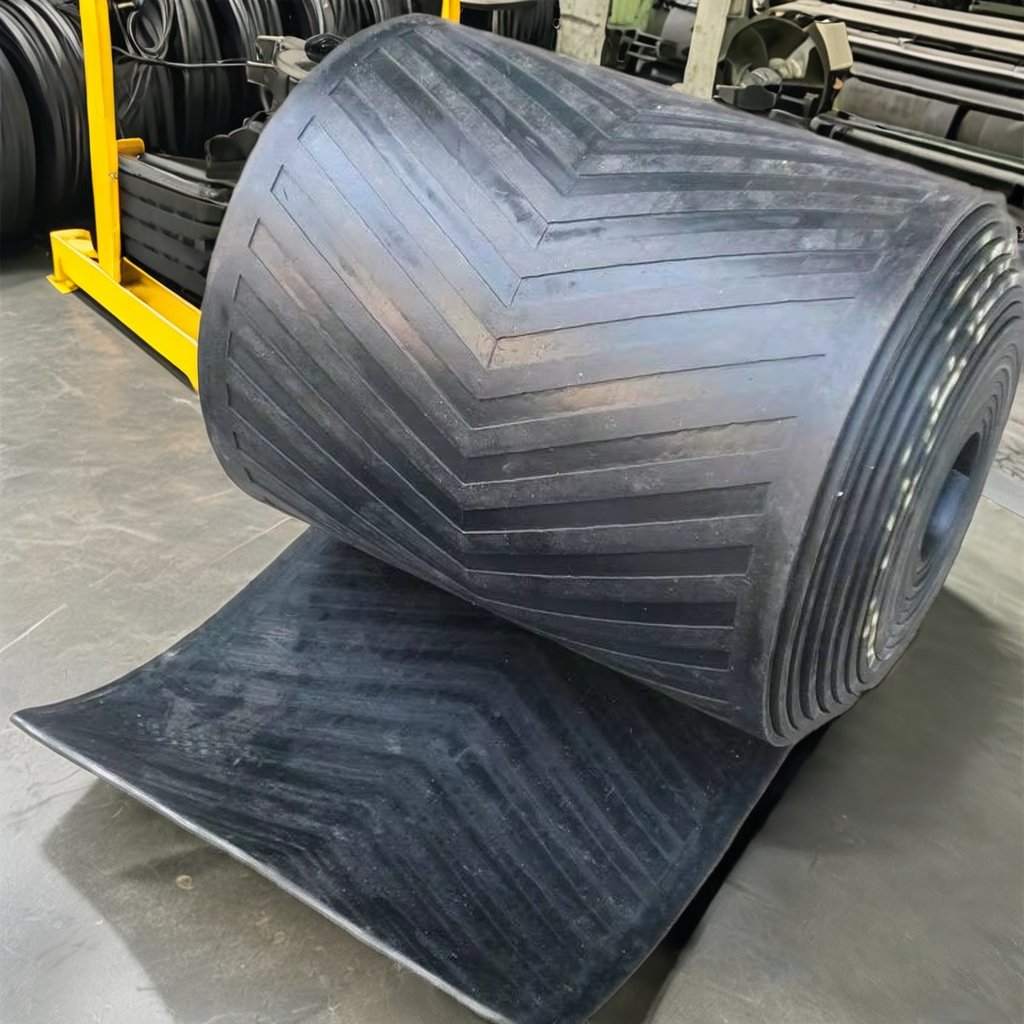 Chevron Rubber Conveyor Belt Transmission Belt with Cutting and Moulding Processing Services