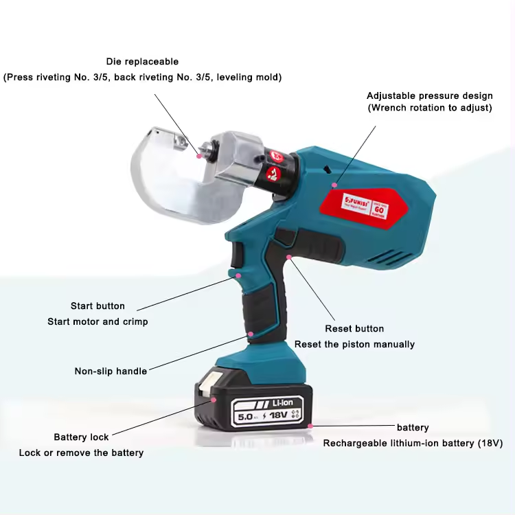 Car Manufacturer Recommended Aluminum Self Piercing SPR Riveter Gun Combo Kit for Electric Car Repair