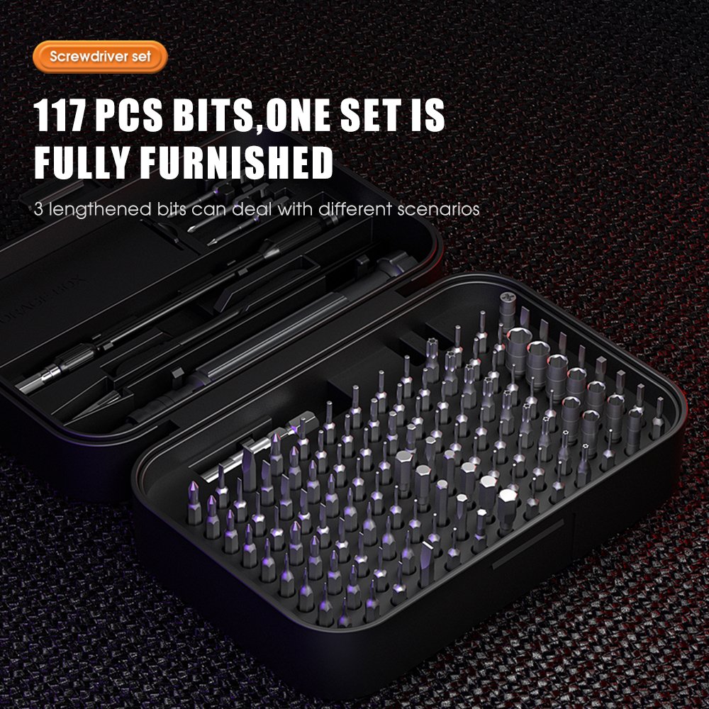 130 in 1 with 120 bits Repair Tool Kit, Magnetic Screwdriver Set with mini built-in box for Electronics iPhone