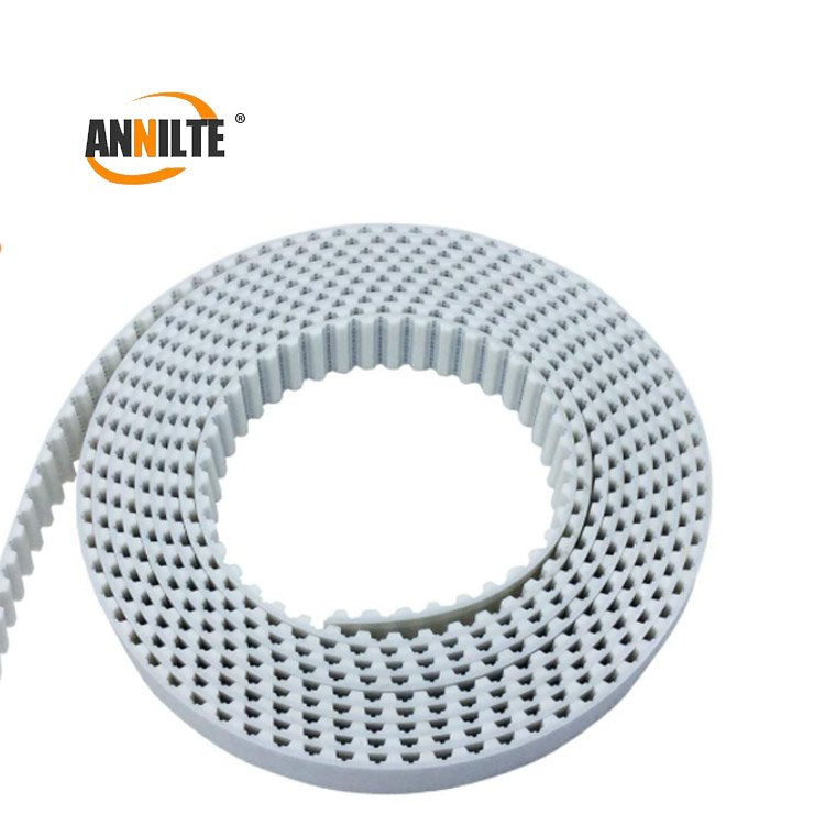 Annilte sausage stuffer belt White PU Timing Belts with Grooves for Sausage tying machine