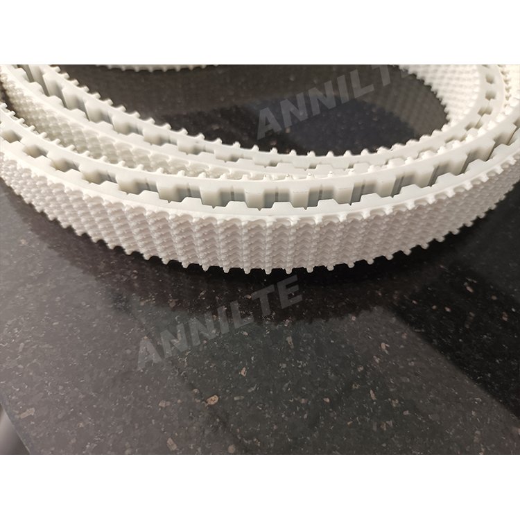 Annilte sausage stuffer belt White PU Timing Belts with Grooves for Sausage tying machine