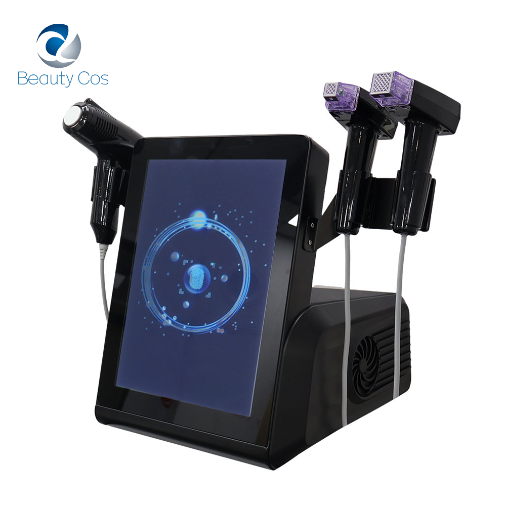 Multifunctional 3 Handle Cold Hammer RadioFrequency Face Rejuvenation Shrink Pores Equipment