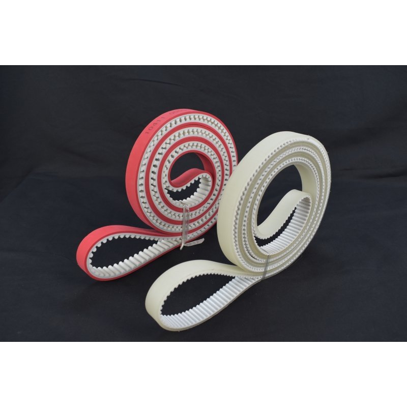 Factory Price Good Wear-Resisting Continental Red Rubber Coating Add Guide bar PU Trapezoidal Tooth Synchronous Timing Belt