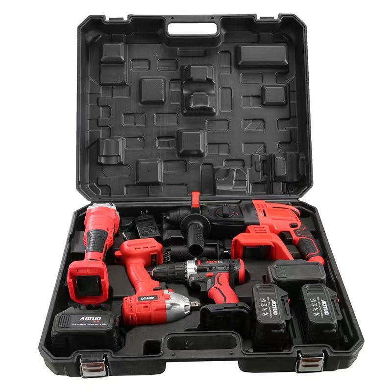 Wholesale Household Tools Kit Battery Power Tools Set 18V Cordless Impact Drill Electric Power Tools