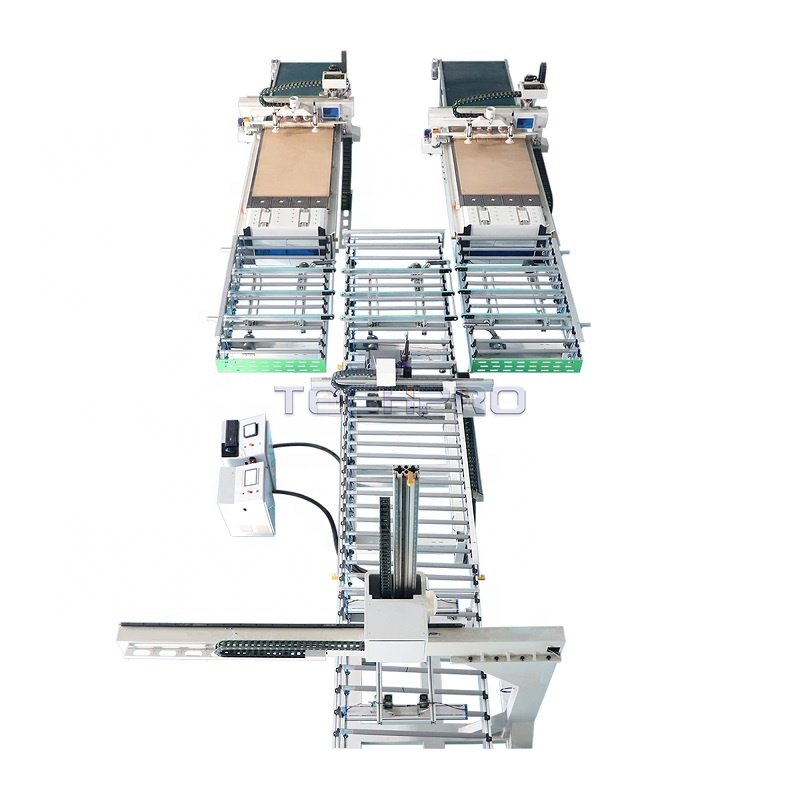 One-To-Two CNC Wood Production Line for Kitchen Cabinet Making Nesting ATC CNC Router Auto Loading Table Price