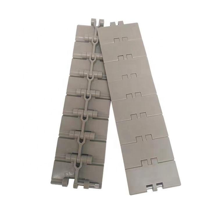 Plastic flat top chain plate conveyor Can beverage high temperature resistant food grade line flexible nylon chain plate