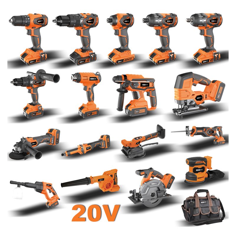 Good Quality 18V Li-ion rechargeable battery power tools hand machine cordless drill tool kits