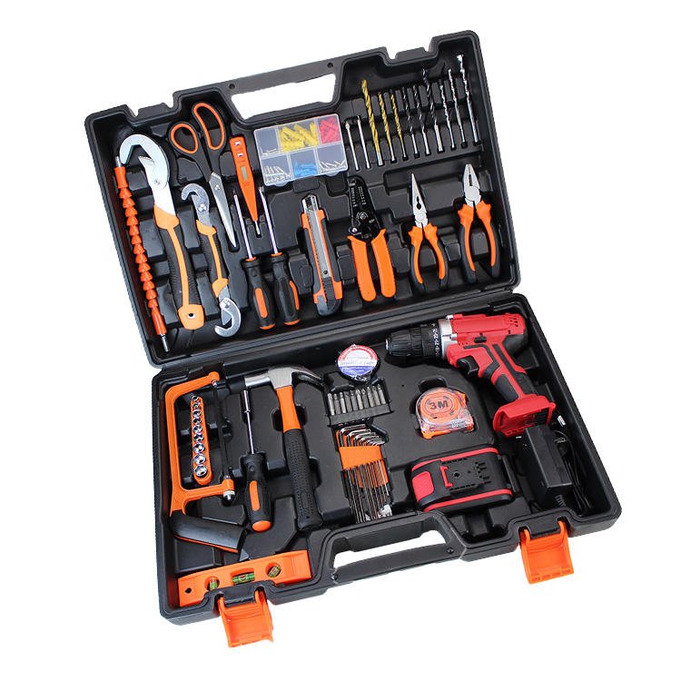 Professional 21V Cordless Lithium Drill Machine Set Electrical Mechanics Hand Tools Combo Box Power Tools Mechanics Electrical