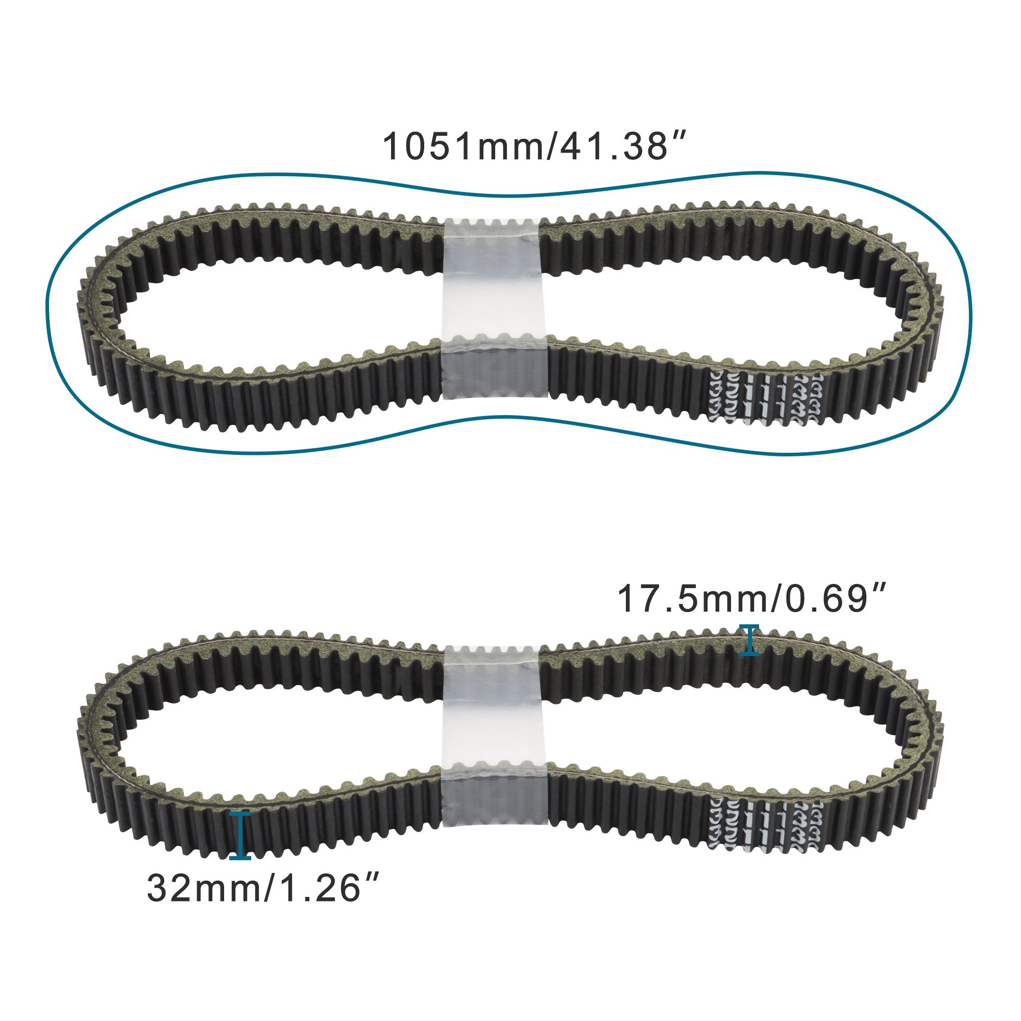 GOOFIT Motorcycle Drive Belt 3211133 AKM Double Notch G-Force Carbon Cord CVT Belts For Polaris Ranger 800 700 RZR 800