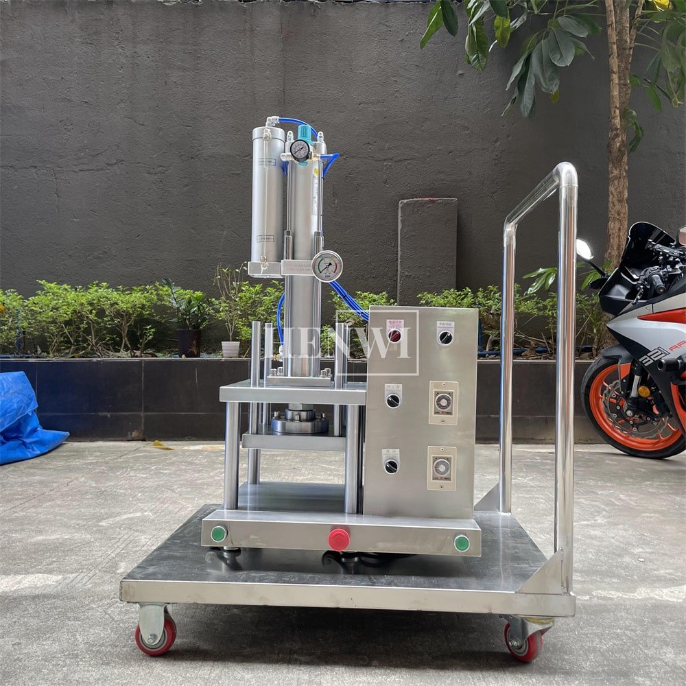 Henwi Desktop Type Powder Pressing Machine Blush Brow Bronzer Shimmering Pressed Based Power Highlight Cake Presser Equipment