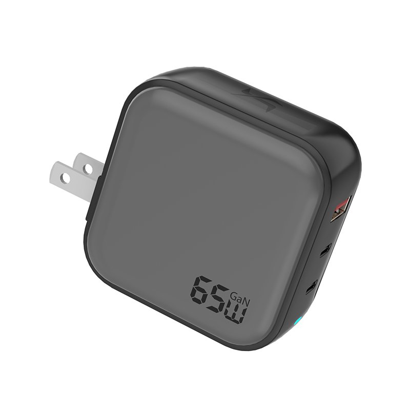 New Design UK Plug 3 Ports GaN USB Type C Phone Power Adapter High Speed 65W Wall Charger