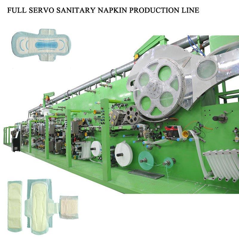 Up to 350mm 600 Pieces/Min Fast Sanitary Women Napkin Making Machine Sanitary Napkin Production Line
