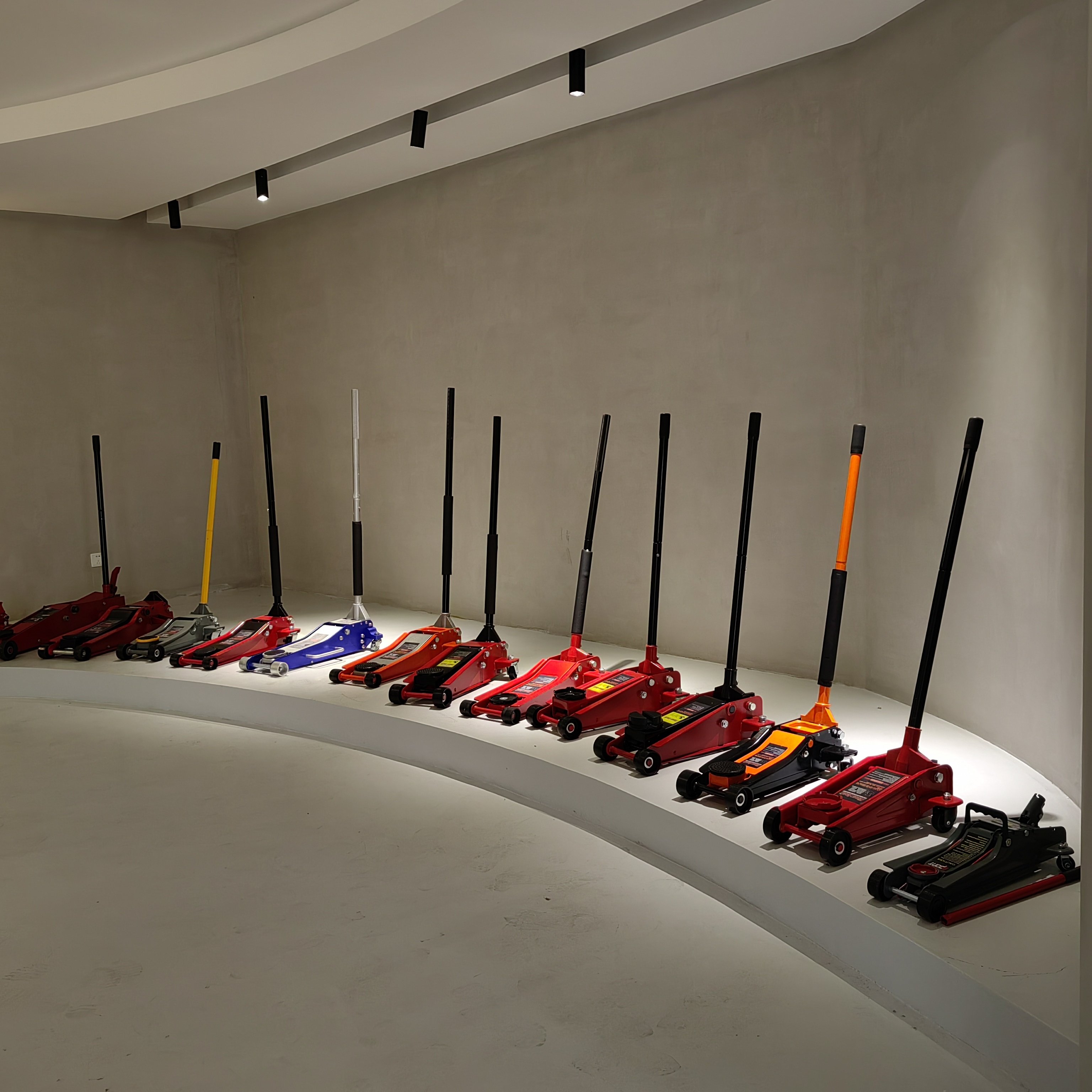 Low Profile 3T Floor Jack Steel Two-Post Double Cylinder Hydraulic Lift for Workshop Equipment