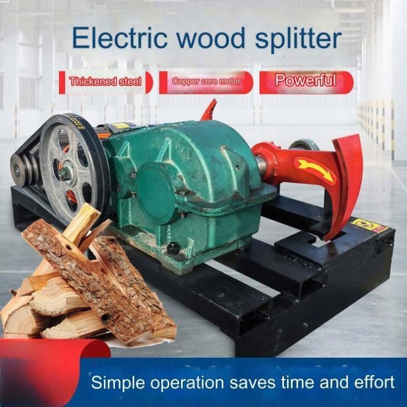 Thickened Body Pure Copper Motor Fully Automatic Double Ax Wood Splitting Equipment High Power Wood Splitter
