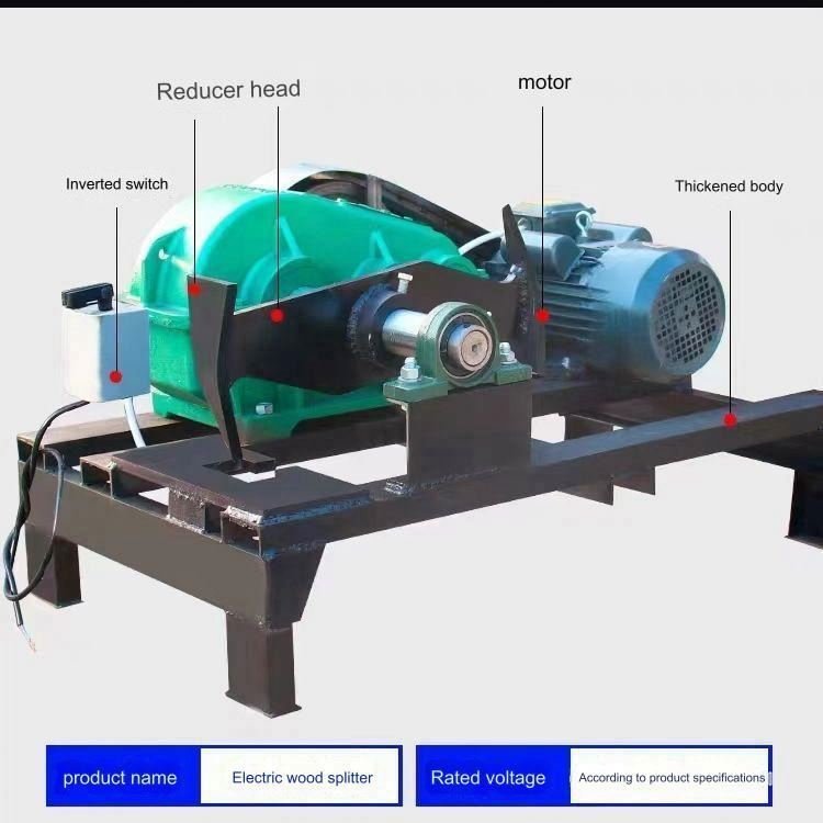 Thickened Body Pure Copper Motor Fully Automatic Double Ax Wood Splitting Equipment High Power Wood Splitter