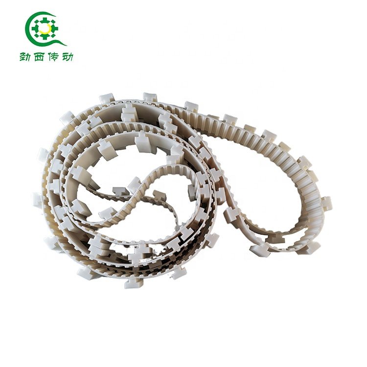 pu timing belt with punching/grinding/adding cleats process for special mechanical equipment