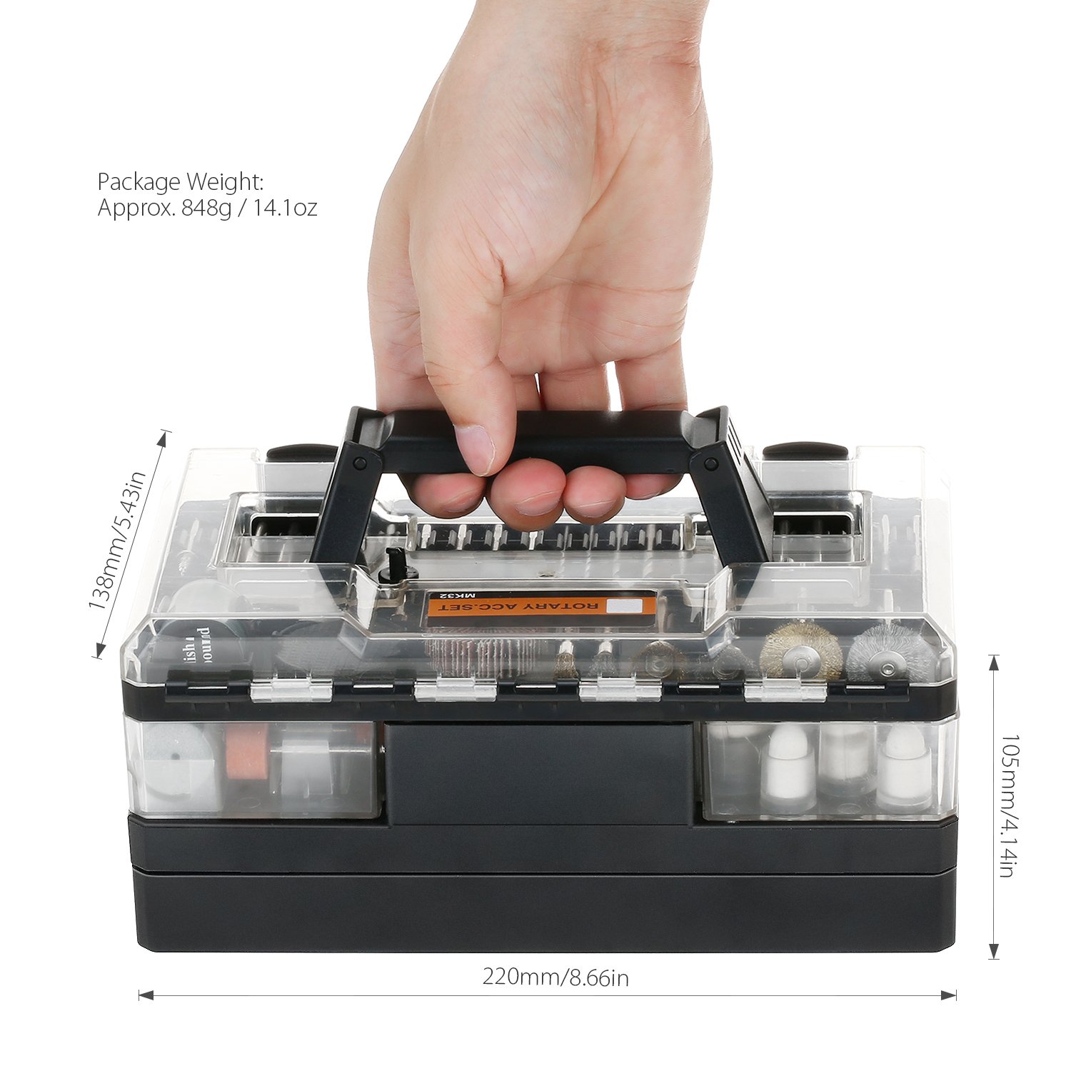 378pcs Rotary Tool Accessories kit All Purpose Power Tool Accessory Set For Easy Drilling Sawing Sanding Grinding Polishing