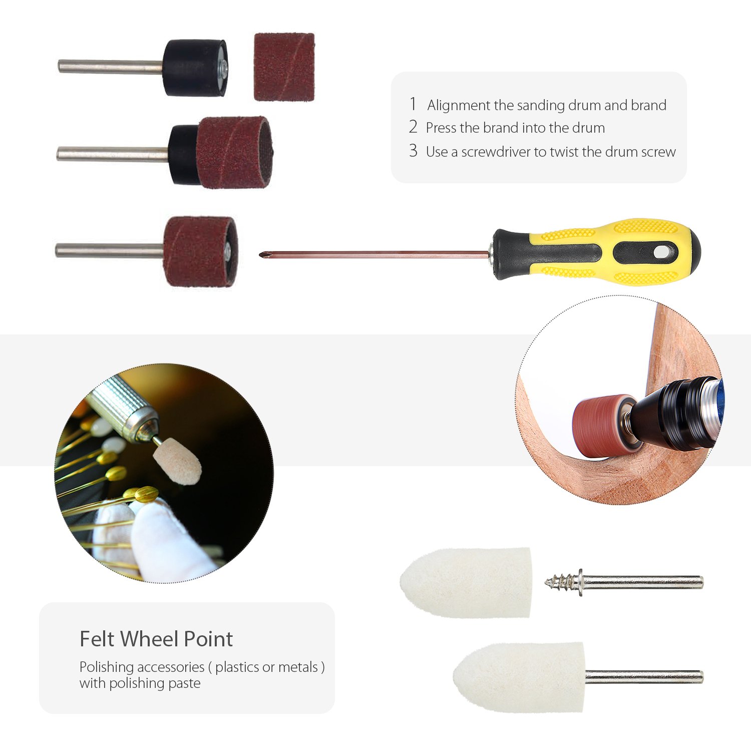 378pcs Rotary Tool Accessories kit All Purpose Power Tool Accessory Set For Easy Drilling Sawing Sanding Grinding Polishing