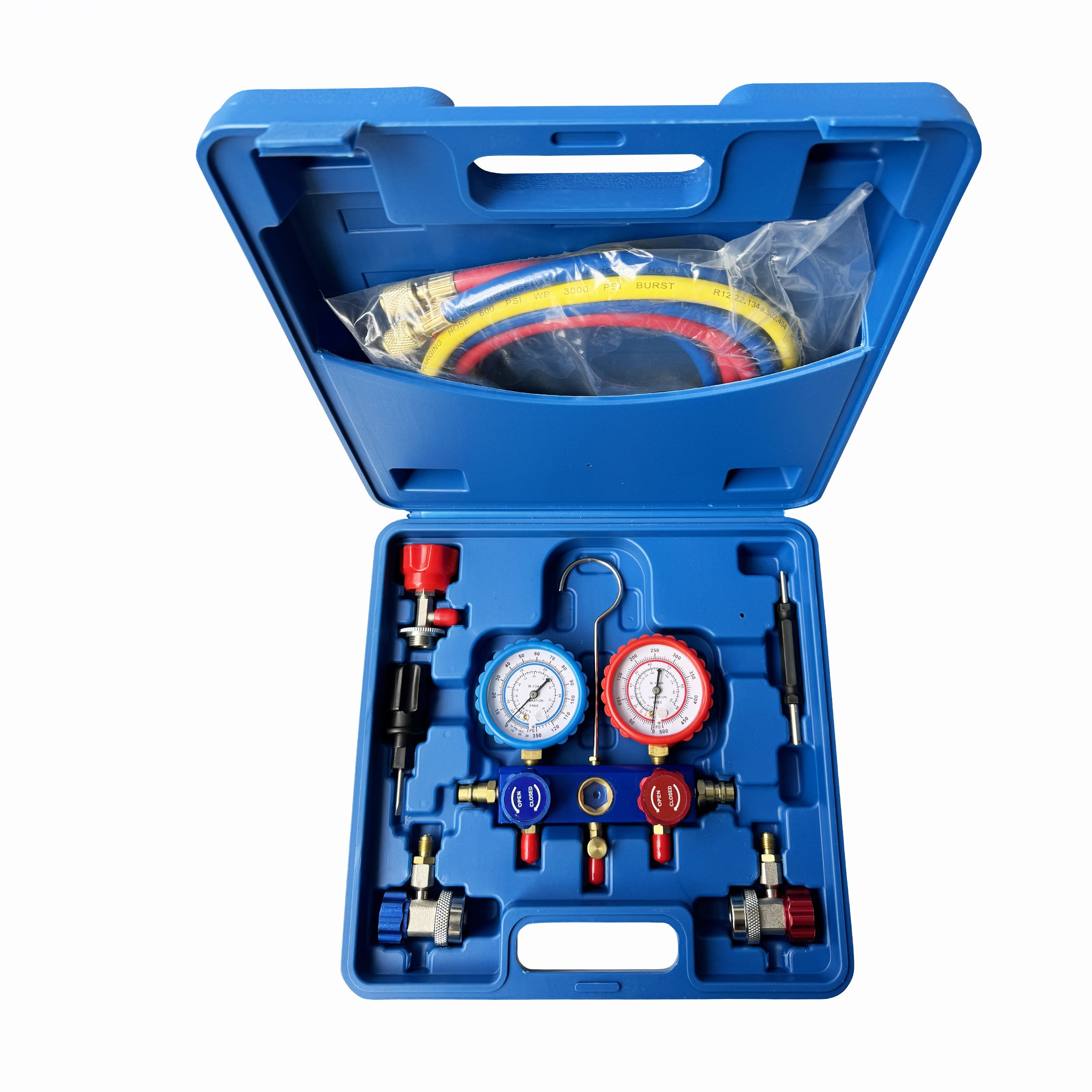 Digital Manifold Meter Air Conditioning Vacuum Gauge for Refrigeration HVAC Vacuum Pressure Temperature Tester Set