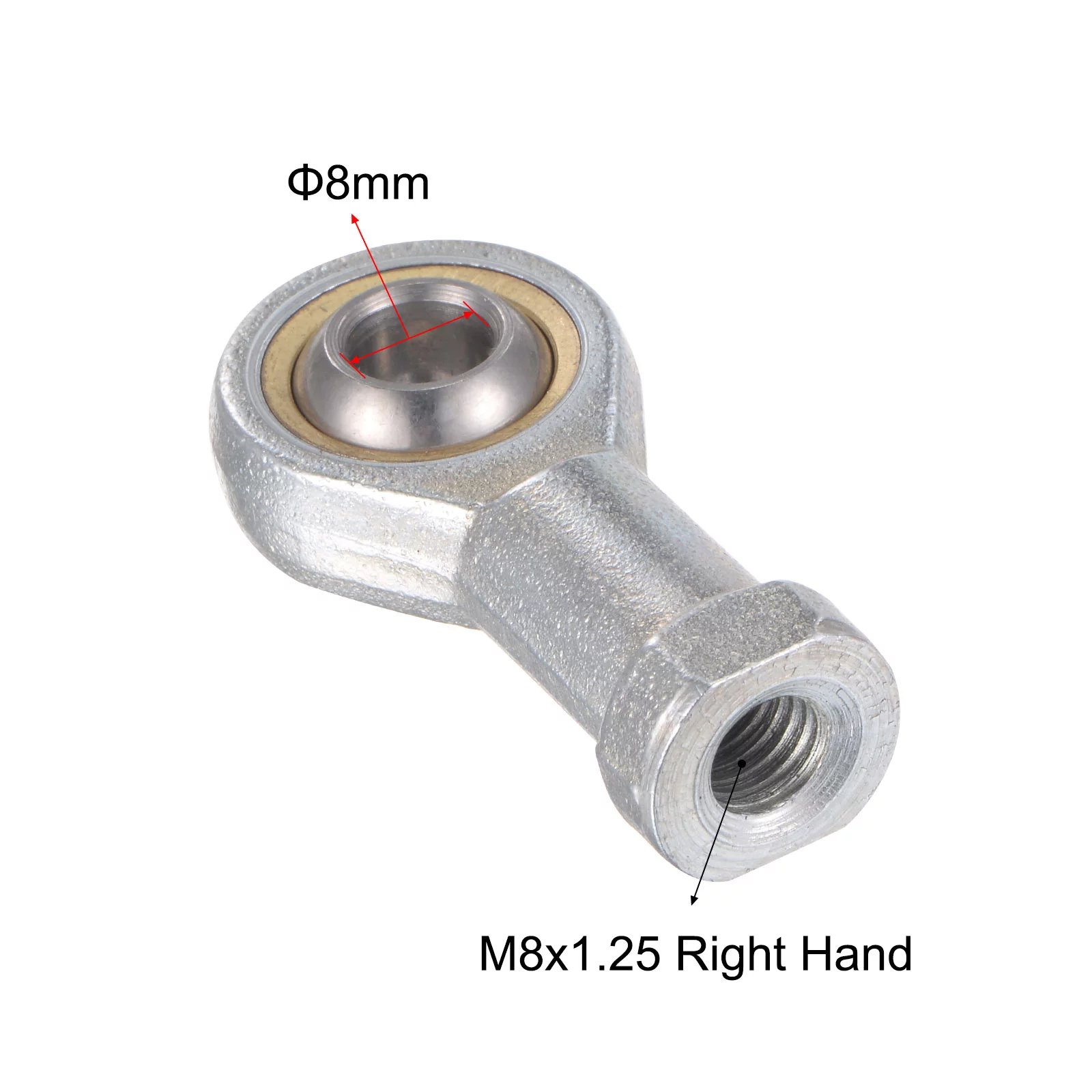 SI8TK SI8T/K M8X1.25 Right Hand 8mm Chrome Steel HXHV Rod End Bearing with Size 8x24.5x48.5mm