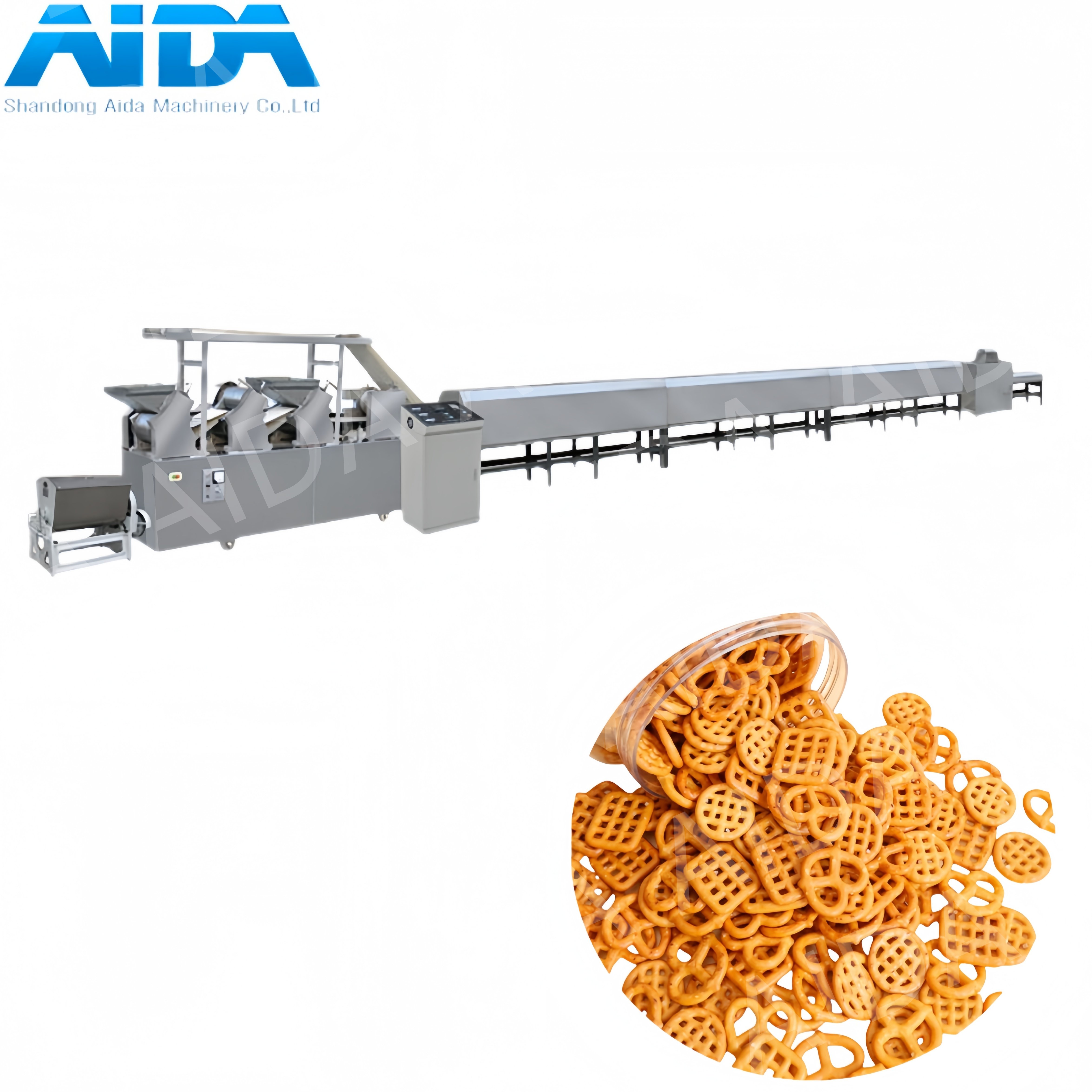 Automatic Pretzel Production Line Crisp Cookie Production Line Biscuit Making Machine for Sale