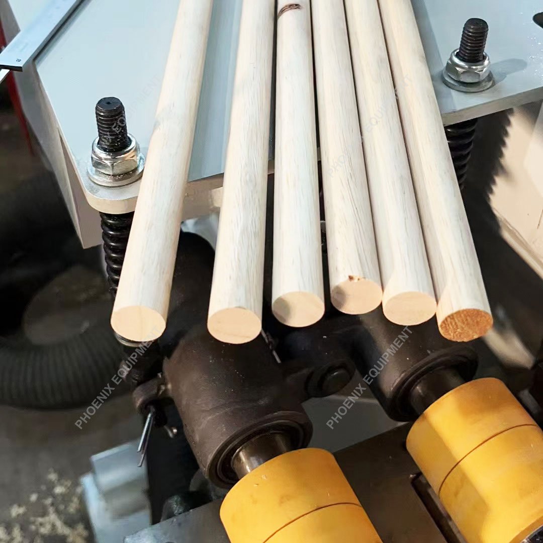 Automatic feeding high-speed multi-purpose wood processing machine for round wooden rods