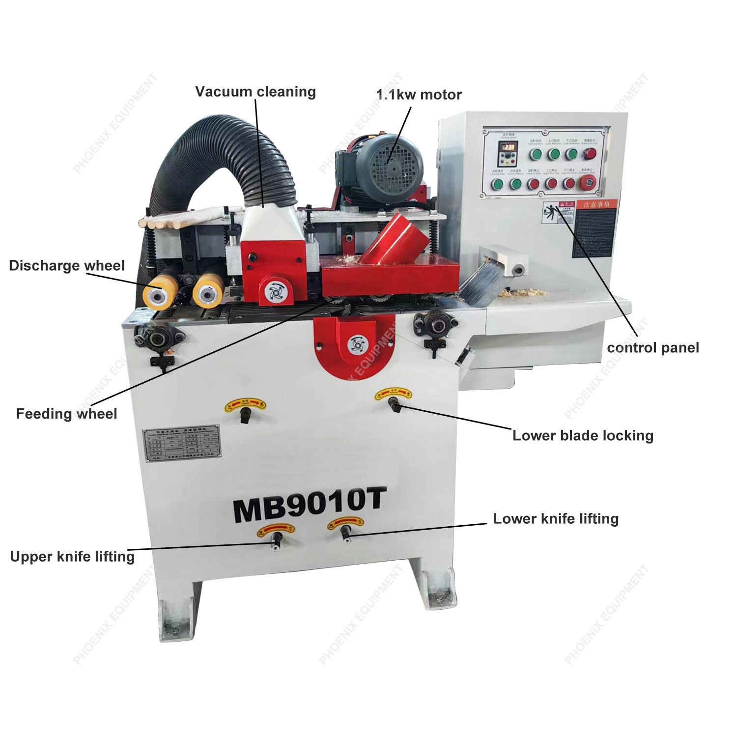 Automatic feeding high-speed multi-purpose wood processing machine for round wooden rods