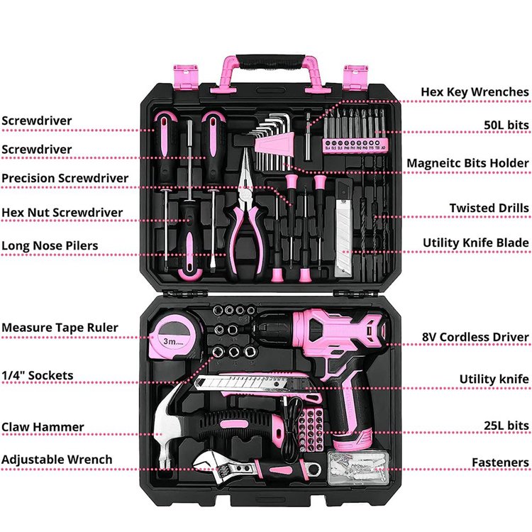Tools Set Box Electrical Pouch 126pcs Power Tool Combo Kit Power Tool Accessories