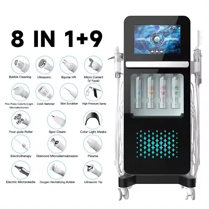 2024 Top Beauty Hydro Dermabrasion Water Face Spa Equipment Salon Device for Lip Skin Cleaning US & ZA Plug Type