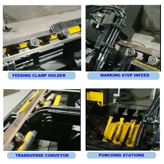 Raintech CNC Combined Angle Steel And Channel Steel Punching Marking And Shearing Production Line