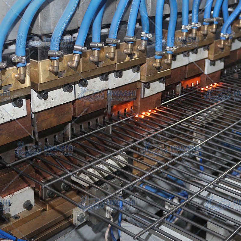 New Condition Wire Mesh Deck Shelving Automatic Production Line Hwashi Automatic Wire Machine
