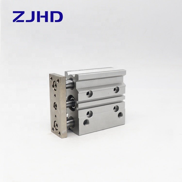 ZJHD Thri- Rod Aluminum Alloy Double acting Compact Guide Pneumatic Air cylinder Replacement for SMC MGPM20-40