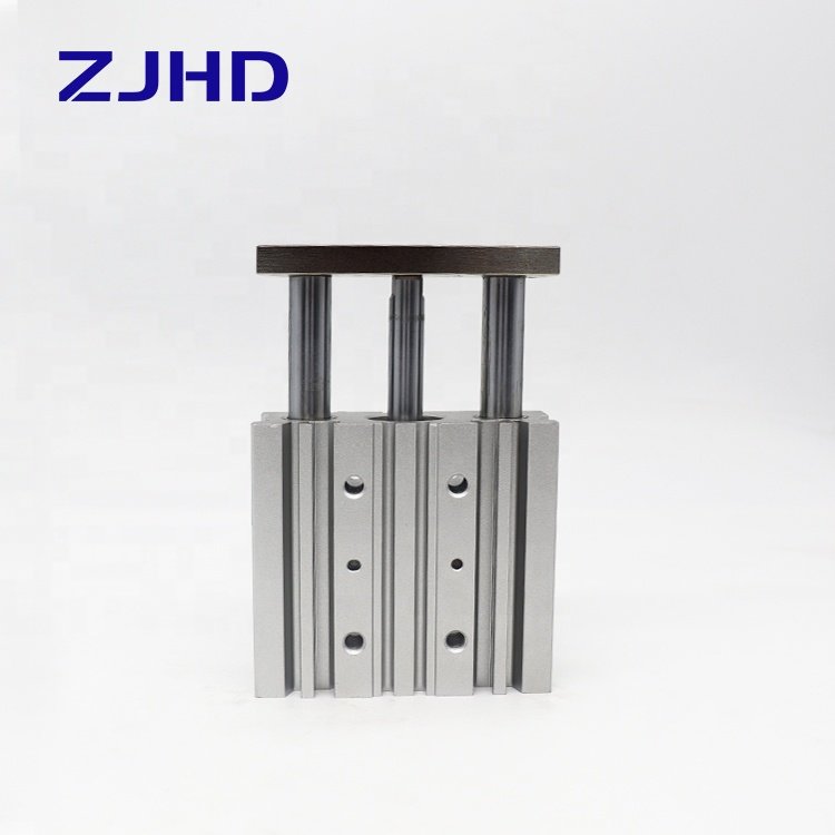 ZJHD Thri- Rod Aluminum Alloy Double acting Compact Guide Pneumatic Air cylinder Replacement for SMC MGPM20-40