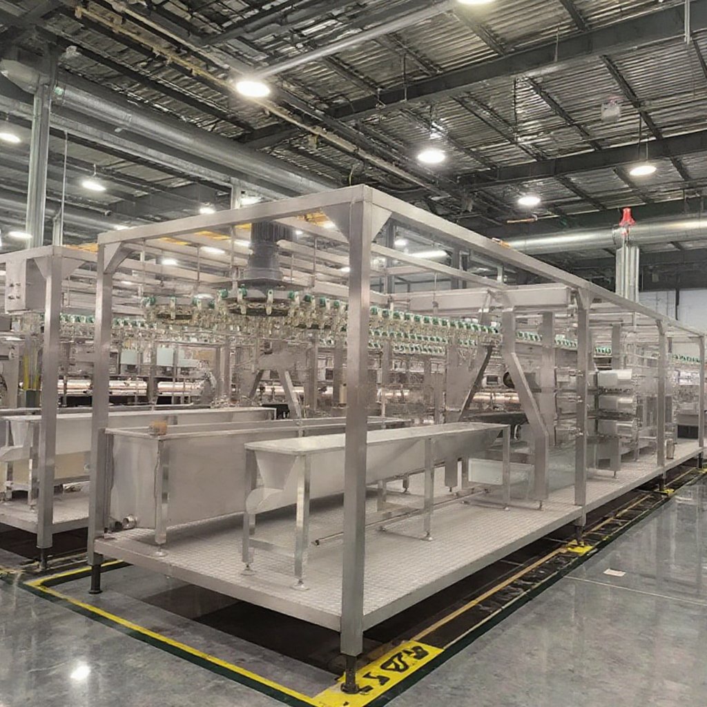 Compact Mobile Slaughtering Line for 800 Chickens for Poultry Slaughter in Abattoirs