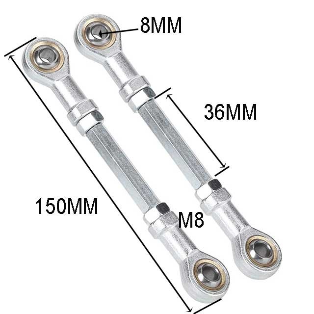 custom length adjustable shift linkage M8 Ball Joint Steering Tie Rod Kit For Lawn Garden