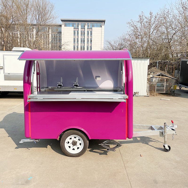 CE Fast Food Truck Small Catering Trailer Hot Dog Vending Cart Ice Cream Mobile Kiosk for Sale Azerbaijan