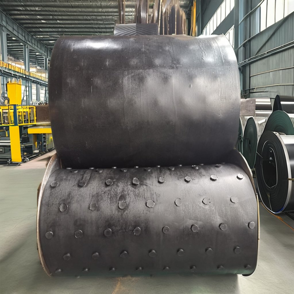 High Quality New Black Rubber Herringbone Pattern Conveyor Belt