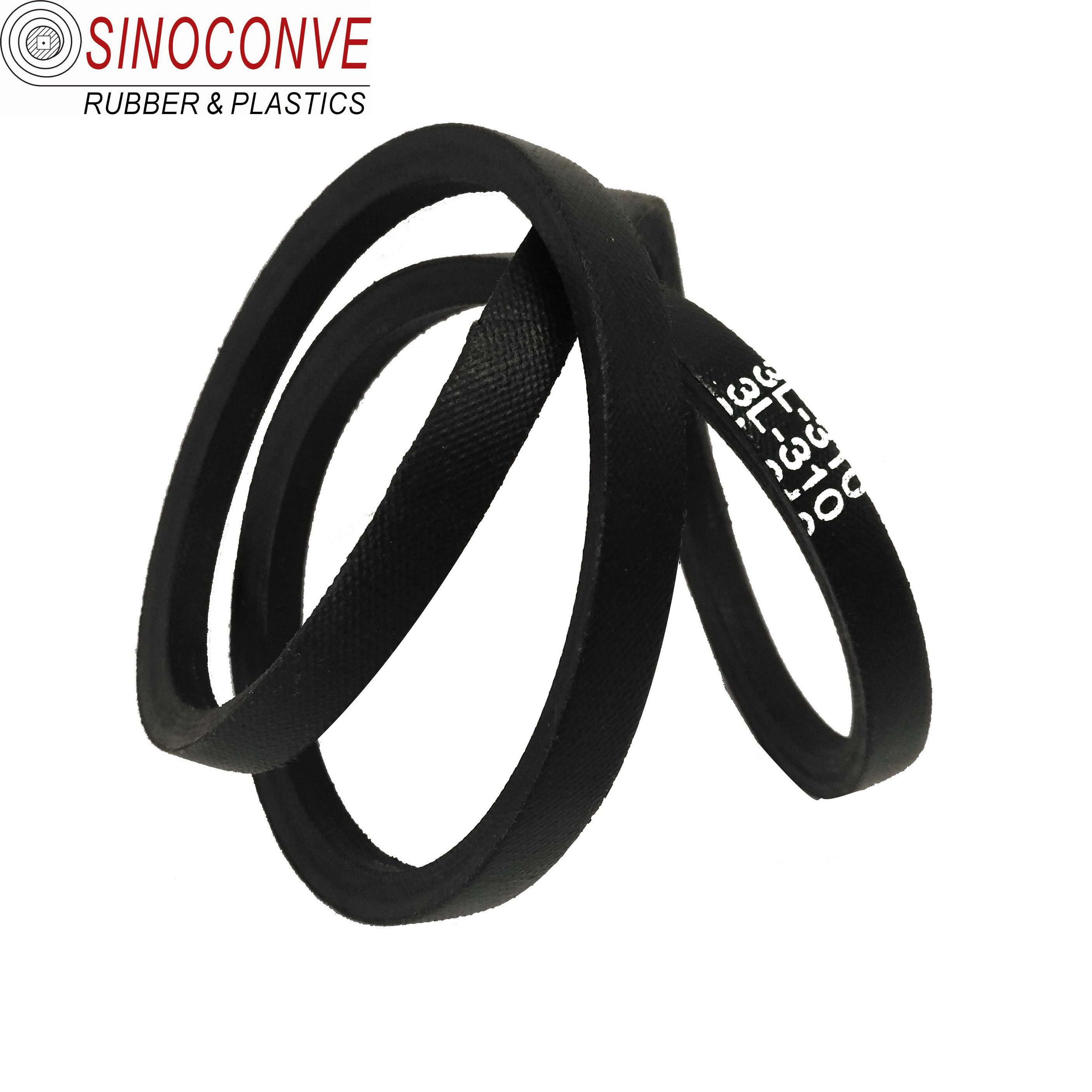Auto engine wrapped rubber v belt