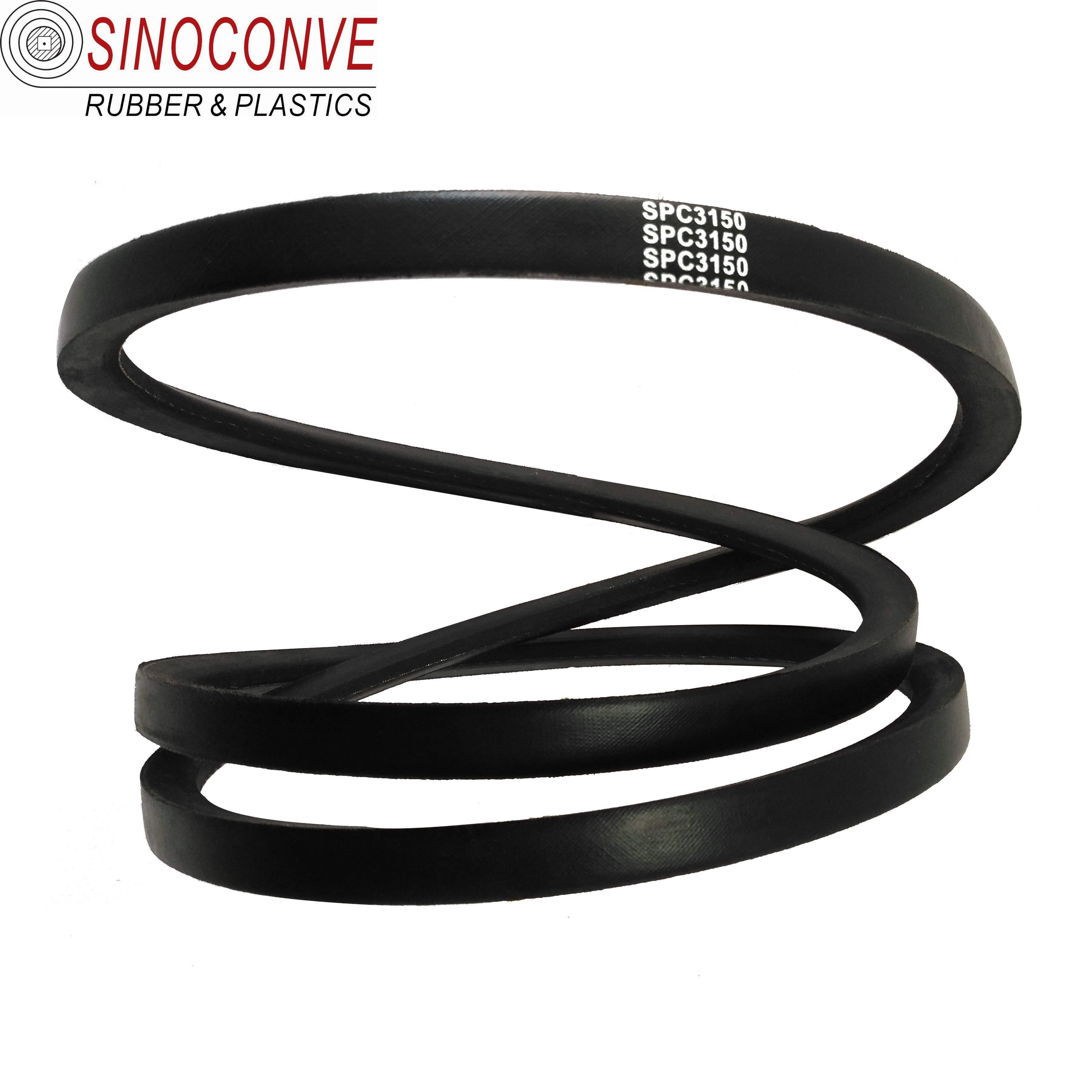 Auto engine wrapped rubber v belt