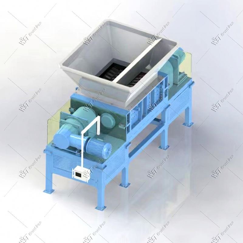 Double Shaft Iron Metal Shredder Machine Multi Purpose Scrap Iron Shredder