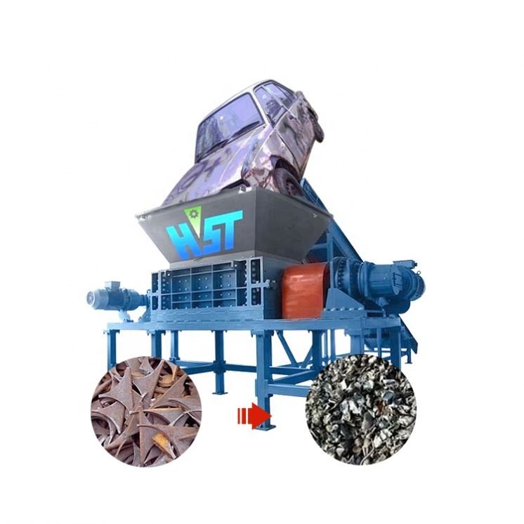 Double Shaft Iron Metal Shredder Machine Multi Purpose Scrap Iron Shredder