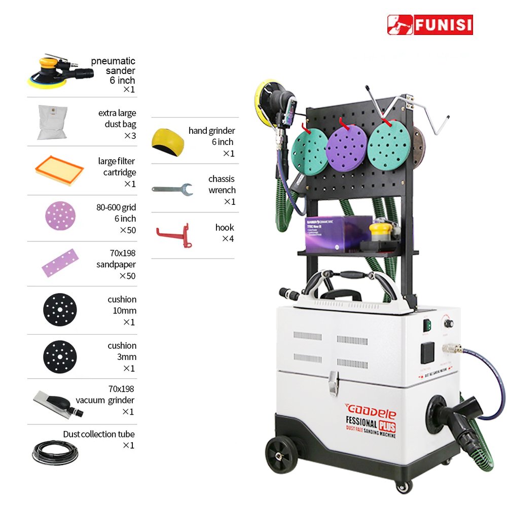FUNISI F3 Pneumatic High Quality Dry Sanding Body Repair Equipment Dust-Free and Easy to Use