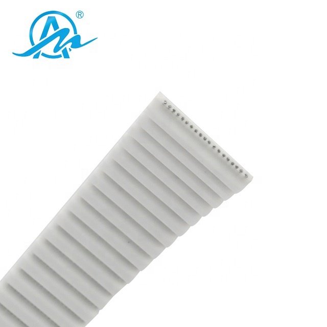 Single side white pu AT10 timing belt/open ended timing belt/ timing belt