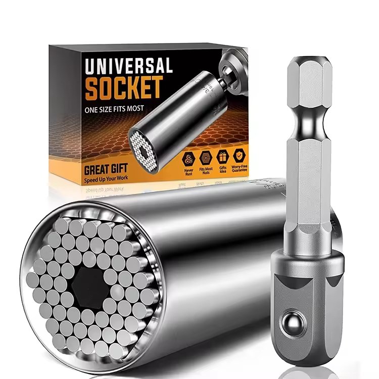 PEXMARTOOLS Universal Socket 3/8" 7-19 MM Tools Gifts Socket Set Power Drill Adapter Universal Socket Auto Repair Hand Tool