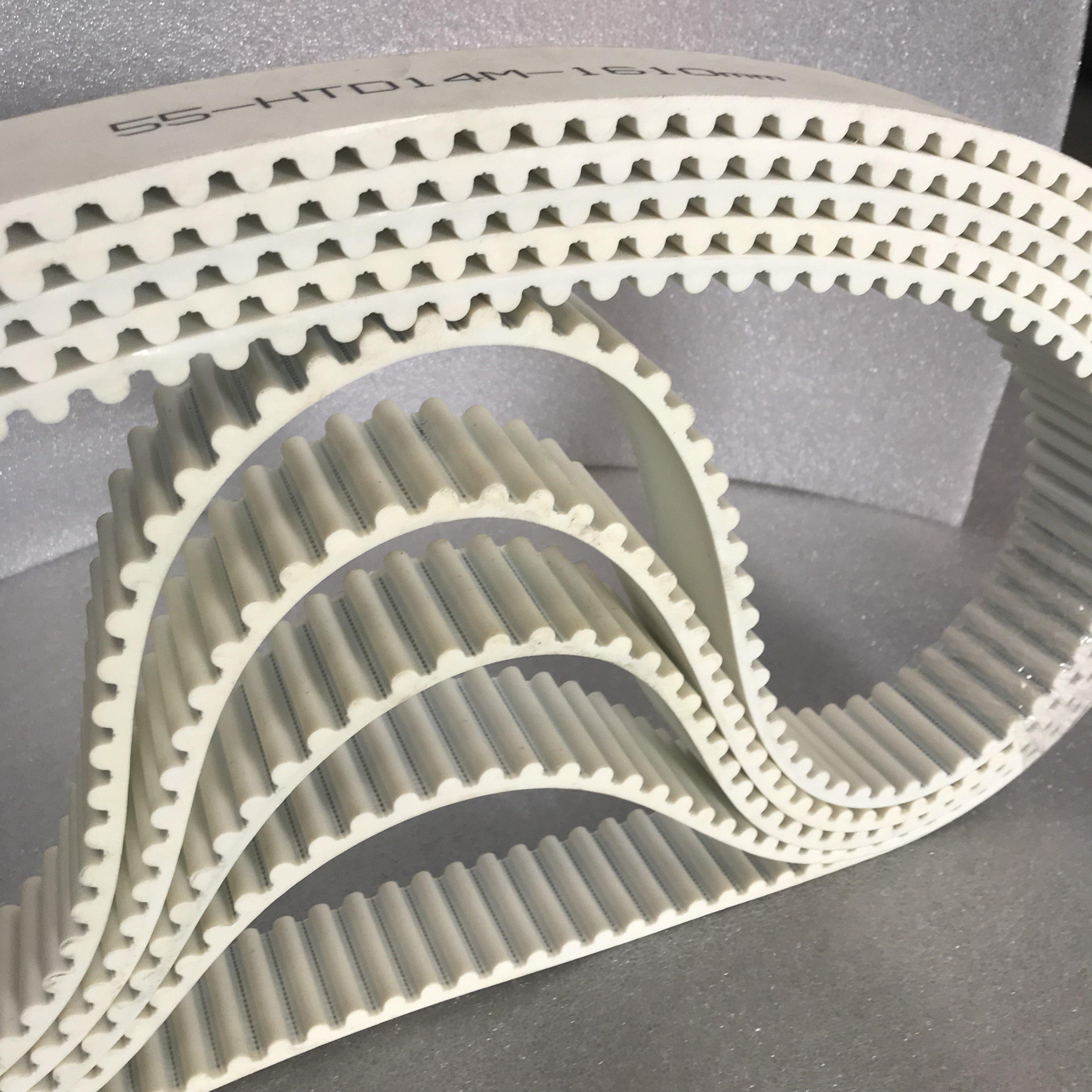 High strength industrial driving HTD 14M teeth white polyurethane steel cord PU synchronous belt